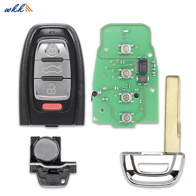 3 Düğmeler 8T0959754A/G 315MHz Araba Akıllı Uzaktan Anahtar 2008-2013 Audi Q5/A4 için